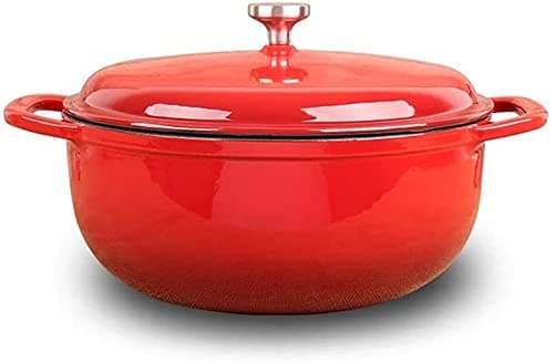 Red EasyGrip Stockpot: XL Capacity, Nonstick, All-Stove, Easy-Clean