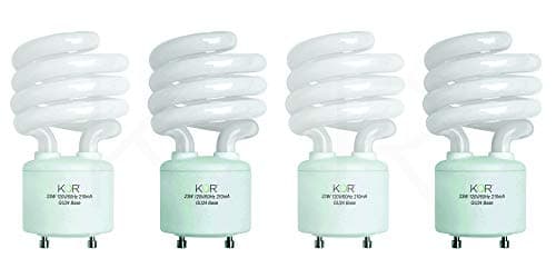 Long-lasting EcoBright 23W GU24 CFL Bulbs - 4 Pack - Cool White 4100K