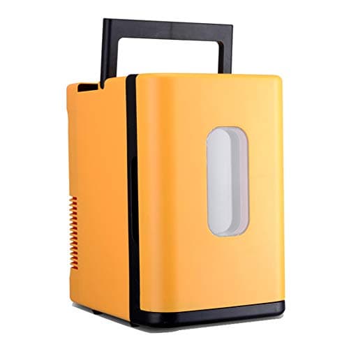 Eco-Cooler & Warmer: 4L Mini Fridge Yellow - Portable & Efficient