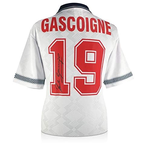 Paul Gascoigne '90 WC Jersey - Limited Edition Signed & Authenticated