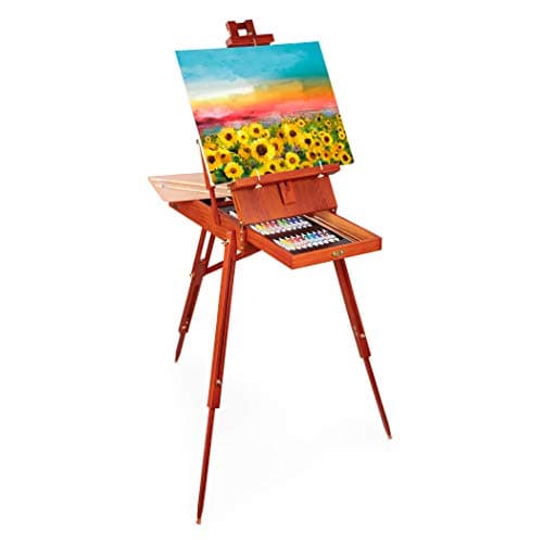 Craftabelle Pine Easel Set: Complete Painting Kit for All Ages