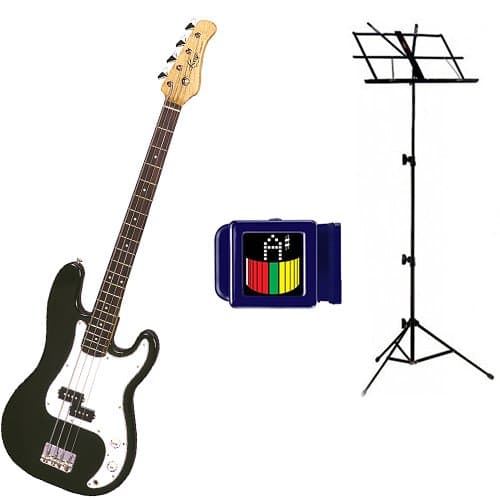 Mini Groove Pack: Black Kay Electric Bass & Essential Accessories