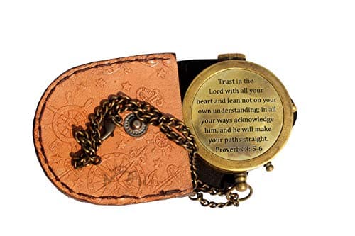 Sacred Path Compass: Proverbs 3:5-6 Engraved, Religious Gift Set