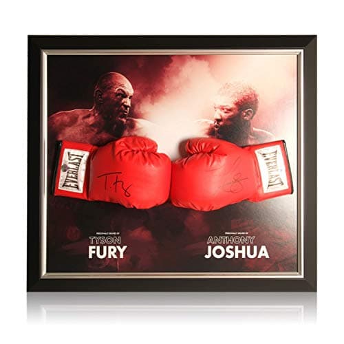 Champion Gloves: Joshua & Fury Signed Set | COA, Framed