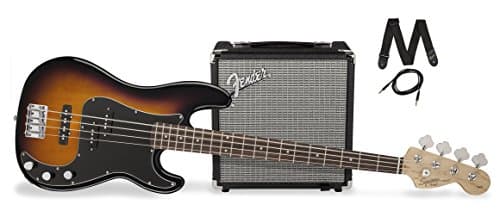 Fender-Inspired Bass Starter Kit with Amplifier - Brown Sunburst