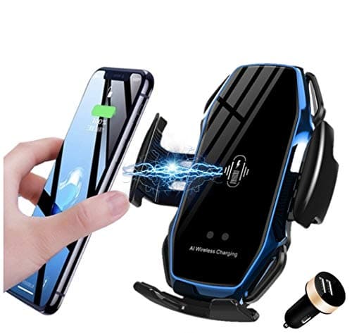 SecureCharge 10W: Smart Car Charger with Auto-Clamp Wireless Charging