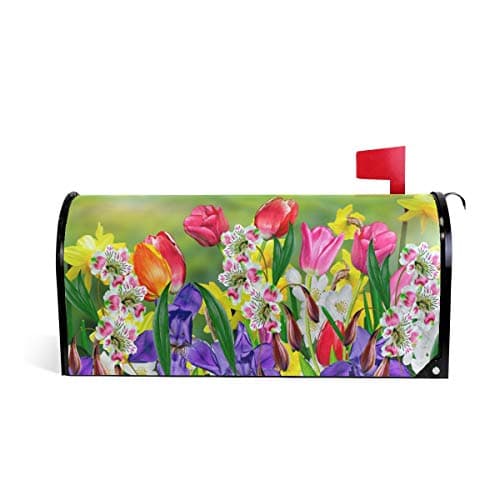 Eco-Chic Magnetic Mailbox Cover: Vibrant Floral Elegance
