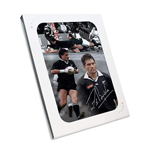 Zinzan Brooke Signed All Blacks Rugby Photo - COA & Gift Box