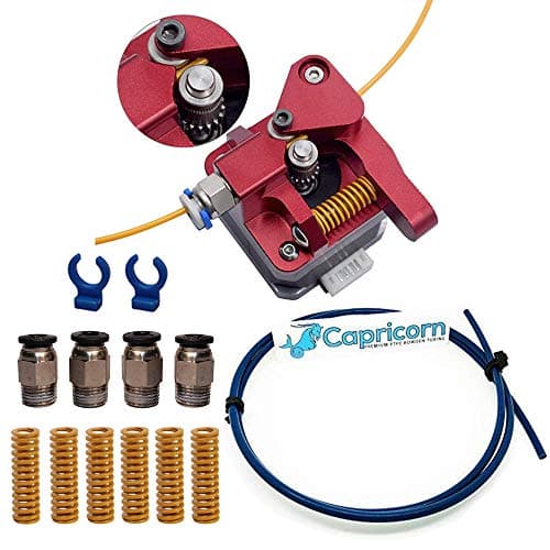 Precision Dual Gear Metal Extruder Kit for CR & Ender Series, with Capricorn Tubing & Upgraded Springs