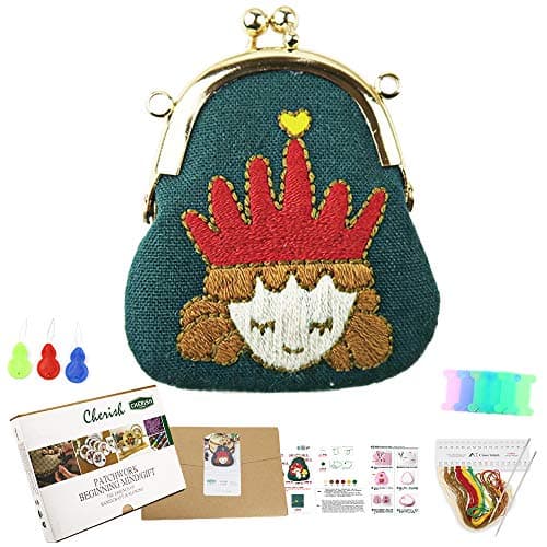 Title: "Festive Embroidery Coin Purse Kit: Create Charming Bag Charms