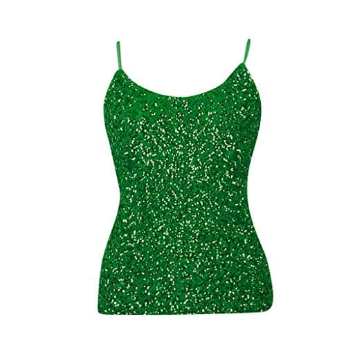 Shimmer Sequins Cami: Sparkling Party Tank for Women
