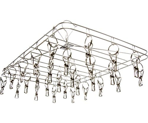 UltimateGrow Vertical Drying Rack - Stainless Steel w/28 Clips