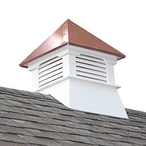 Elegant Teton Cupola - 26" High, Copper Roof, PVC Construction