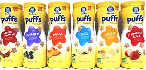 Baby's First Puff Sampler: 6 Flavors for Self-Feeding Fun!