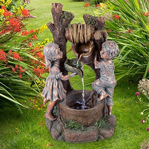 Enchanting Vintage Children Well Fountain - Timeless Outdoor Charm